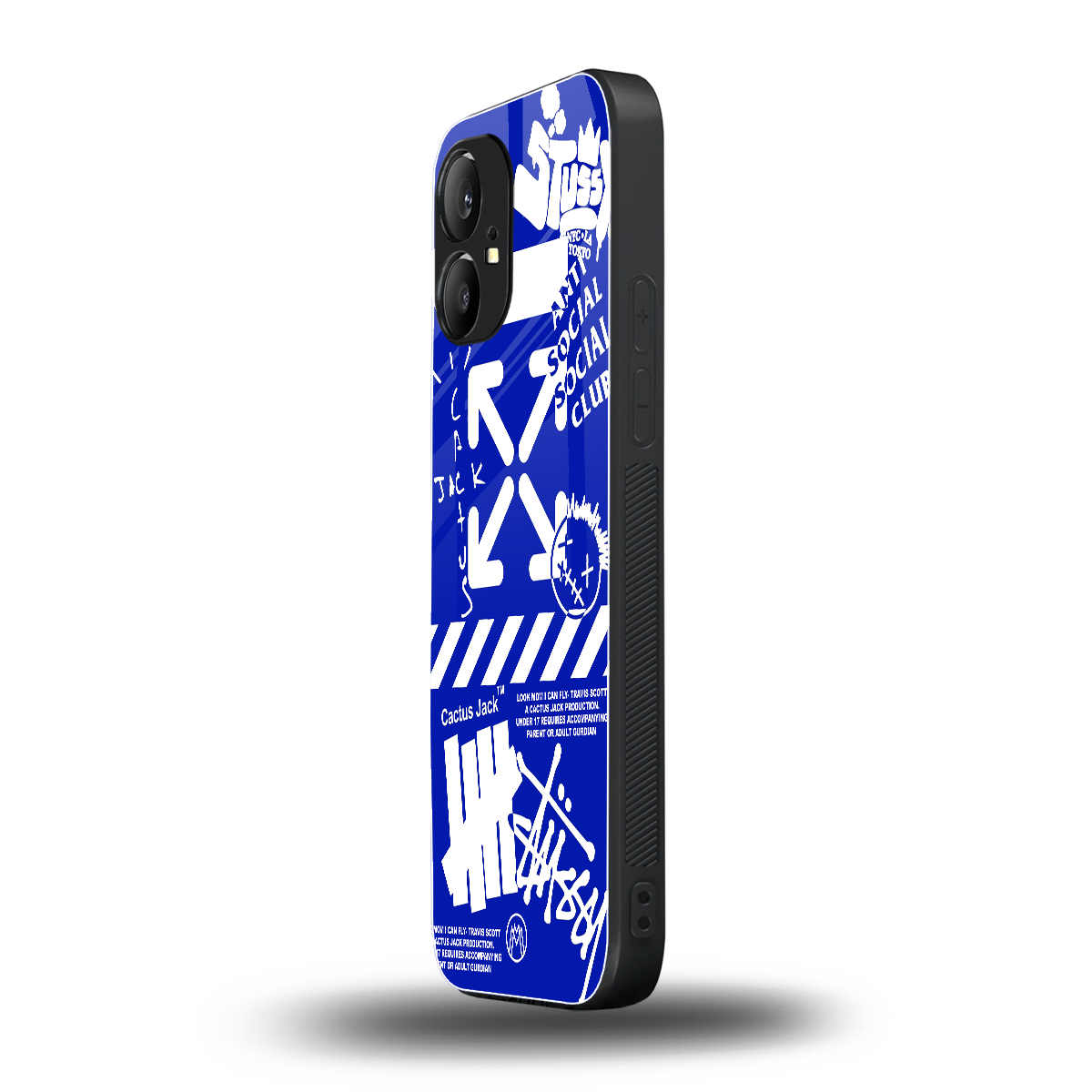 blue travis scott x anti social social club back phone cover | glass case for nothing phone 1