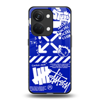 blue travis scott x anti social social club back phone cover | glass case for oneplus nord 3
