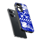 blue travis scott x anti social social club back phone cover | glass case for oneplus nord 3