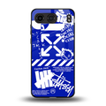 blue travis scott x anti social social club back phone cover | glass case for oneplus nord 4