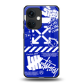 blue travis scott x anti social social club back phone cover | glass case for oneplus nord ce 3
