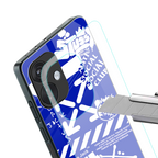 blue travis scott x anti social social club back phone cover | glass case for oneplus nord ce 3