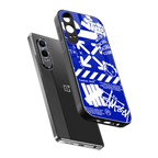 blue travis scott x anti social social club back phone cover | glass case for oneplus nord ce 4 lite