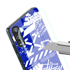 blue travis scott x anti social social club back phone cover | glass case for oneplus nord ce 4 lite