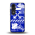 blue travis scott x anti social social club back phone cover | glass case for oneplus nord ce 4