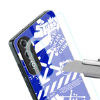 blue travis scott x anti social social club back phone cover | glass case for oneplus nord ce 4