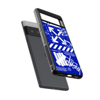 blue travis scott x anti social social club back phone cover | glass case for google pixel 6 pro