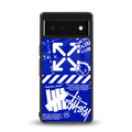 blue travis scott x anti social social club back phone cover | glass case for Google Pixel 6A