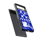 blue travis scott x anti social social club back phone cover | glass case for google pixel 6