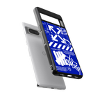 blue travis scott x anti social social club back phone cover | glass case for google pixel 7 pro