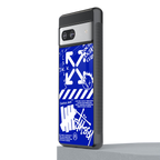 blue travis scott x anti social social club back phone cover | glass case for Google Pixel 7