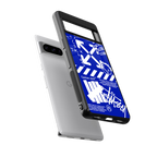 blue travis scott x anti social social club back phone cover | glass case for google pixel 8 pro