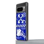 blue travis scott x anti social social club back phone cover | glass case for google pixel 8 pro