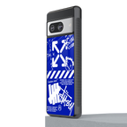 blue travis scott x anti social social club back phone cover | glass case for Google Pixel 8