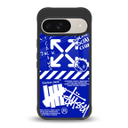 blue travis scott x anti social social club back phone cover | glass case for google pixel 9