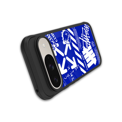 blue travis scott x anti social social club back phone cover | glass case for google pixel 9