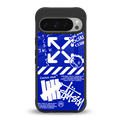 blue travis scott x anti social social club back phone cover | glass case for google pixel 9 pro xl