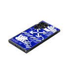blue travis scott x anti social social club back phone cover | glass case for samsung galaxy s23 ultra