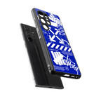 blue travis scott x anti social social club back phone cover | glass case for samsung galaxy s25 ultra