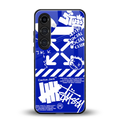 blue travis scott x anti social social club back phone cover | glass case for samsung galaxy s24 plus