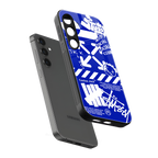 blue travis scott x anti social social club back phone cover | glass case for samsung galaxy s25