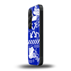 blue travis scott x anti social social club back phone cover | glass case for samsung galaxy s23 plus