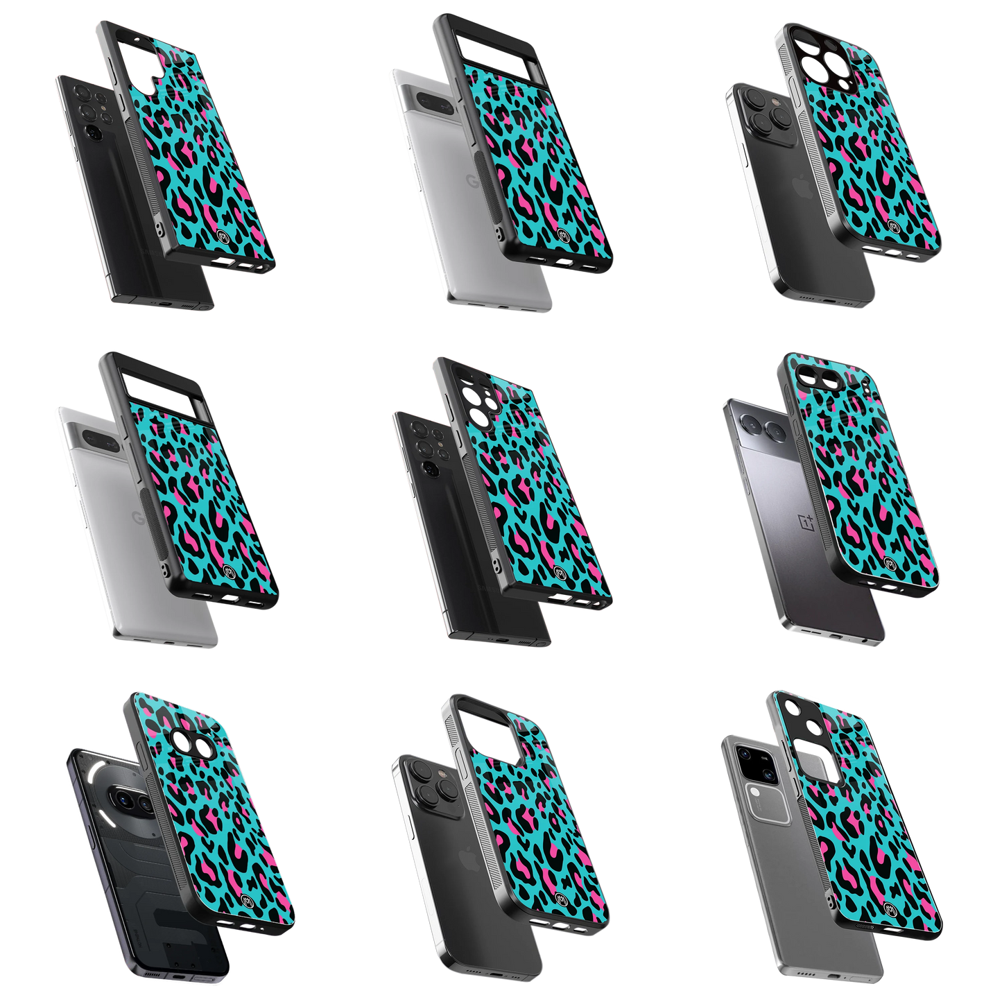 Durable Glass Back Mobile Case for iPhone, Samsung, OnePlus, Google Pixel, Redmi, Vivo, Oppo