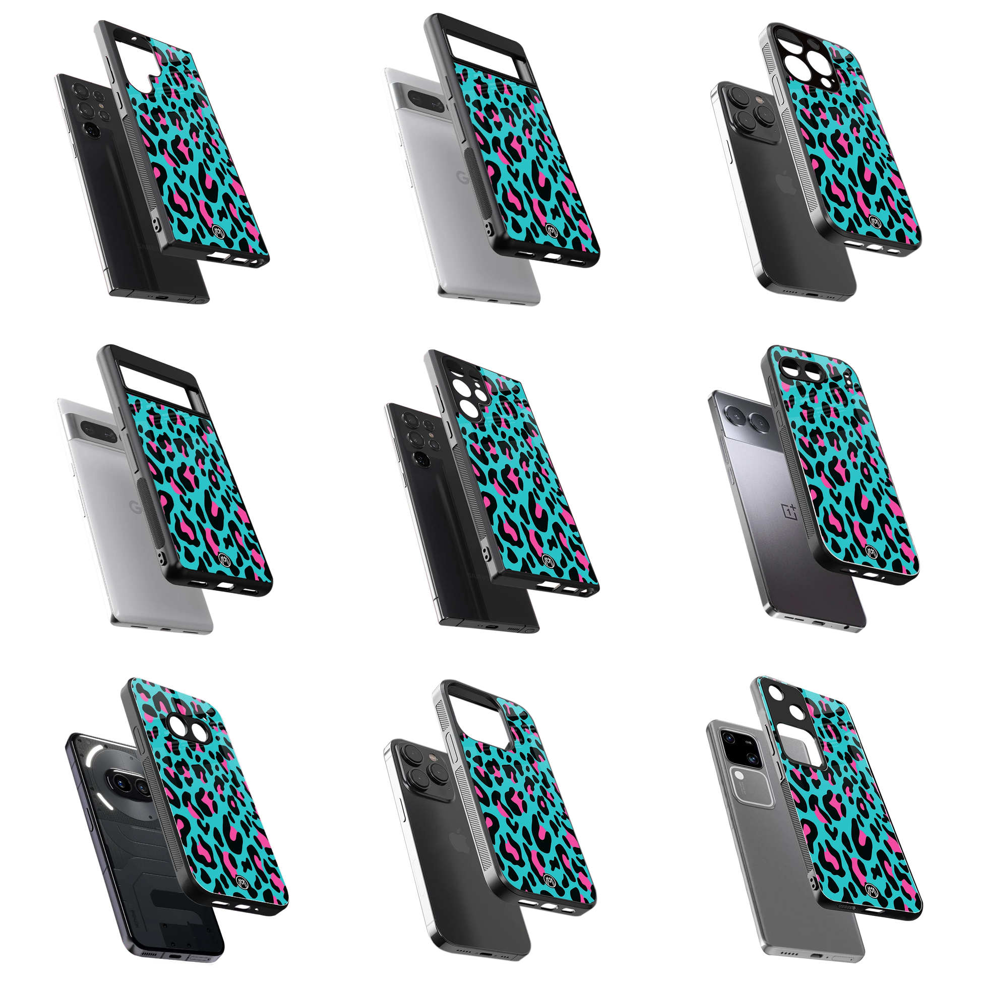 Durable Glass Back Mobile Case for iPhone, Samsung, OnePlus, Google Pixel, Redmi, Vivo, Oppo