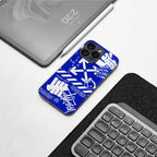 blue travis scott x anti social social club back phone cover | glass case for samsung galaxy s23