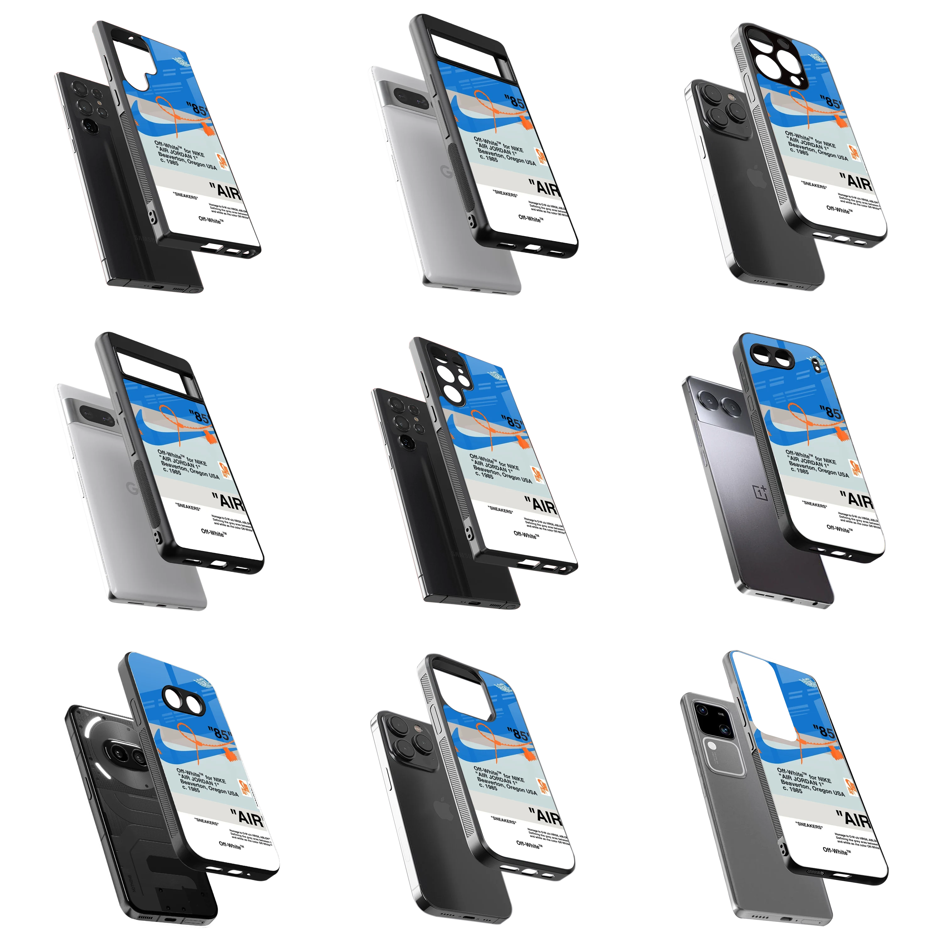 Durable Glass Back Mobile Case for iPhone, Samsung, OnePlus, Google Pixel, Redmi, Vivo, Oppo