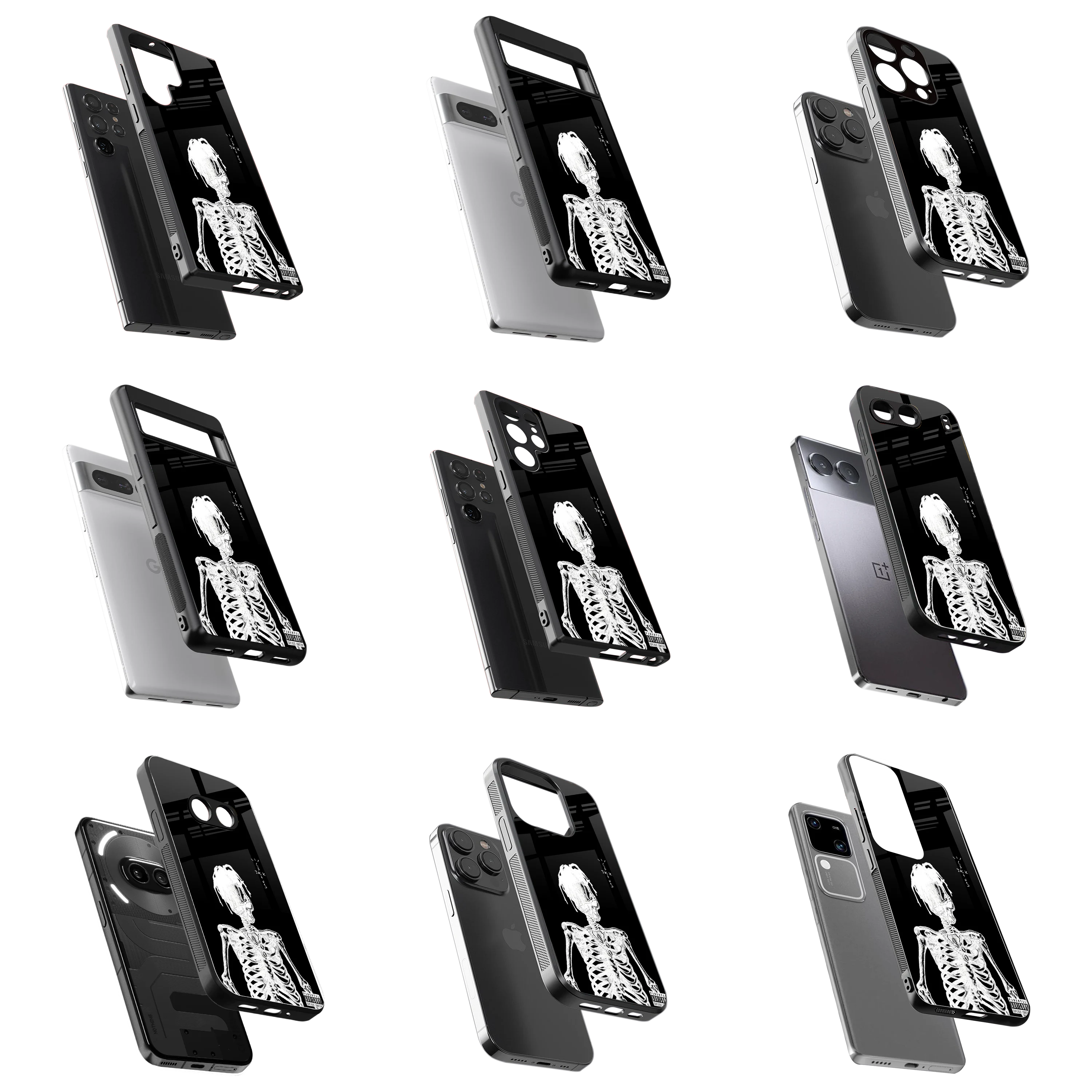 Durable Glass Back Mobile Case for iPhone, Samsung, OnePlus, Google Pixel, Redmi, Vivo, Oppo