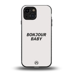 bonjour baby back phone cover | glass case for iphone 13 mini