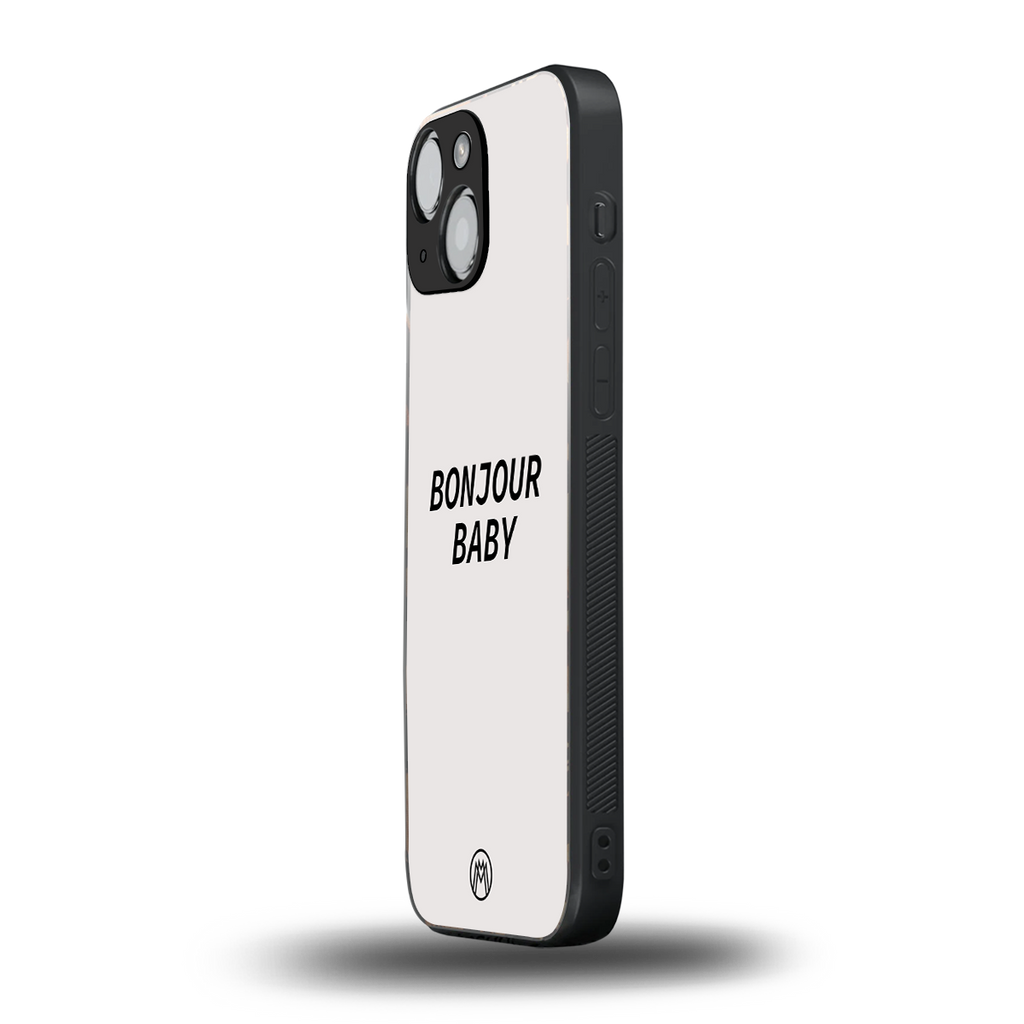 bonjour baby back phone cover | glass case for iphone 13 mini