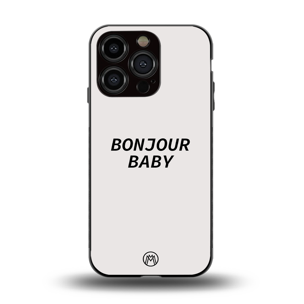 bonjour baby back phone cover | glass case for iphone 13 pro