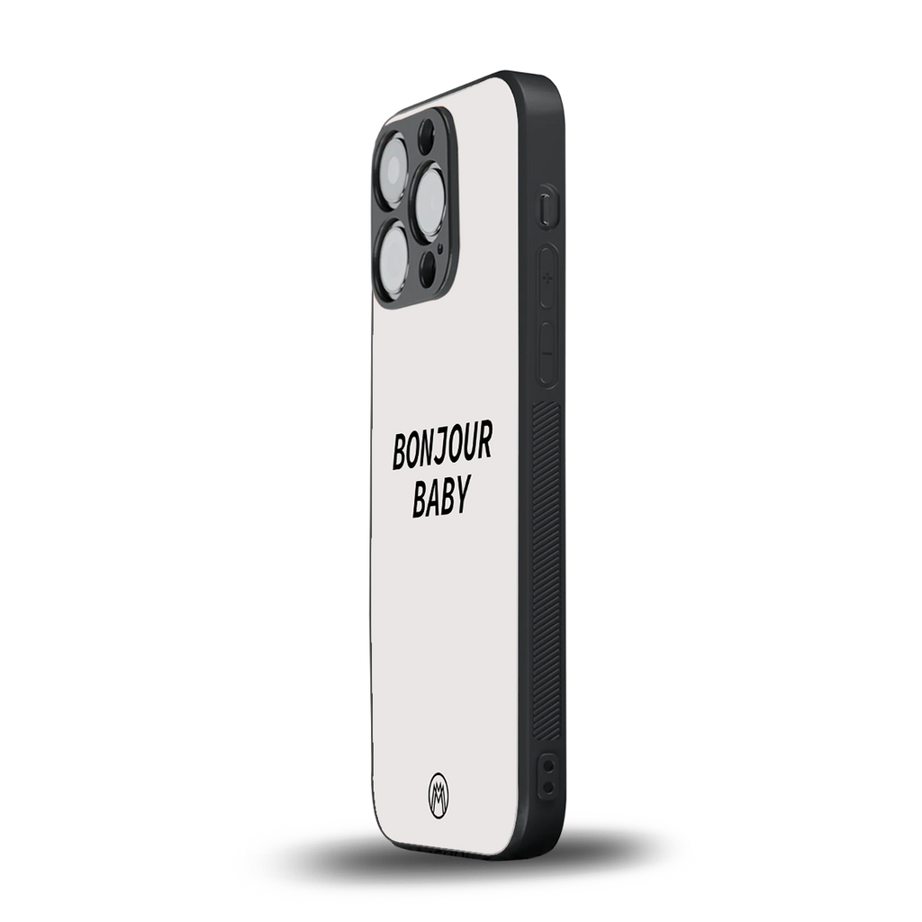 bonjour baby back phone cover | glass case for iphone 13 pro
