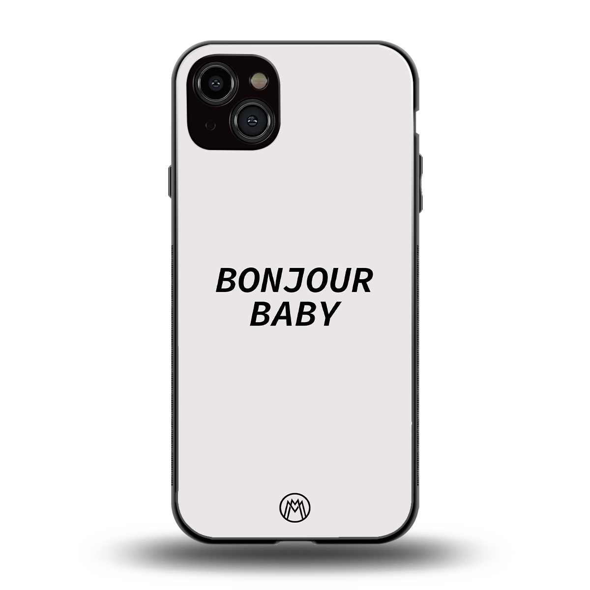 bonjour baby back phone cover | glass case for iphone 15 plus