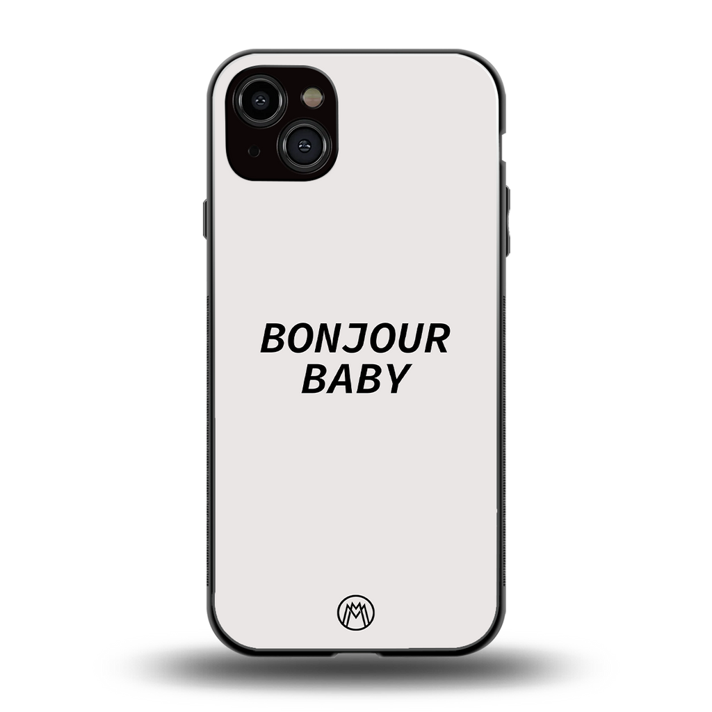 bonjour baby back phone cover | glass case for iphone 14 plus