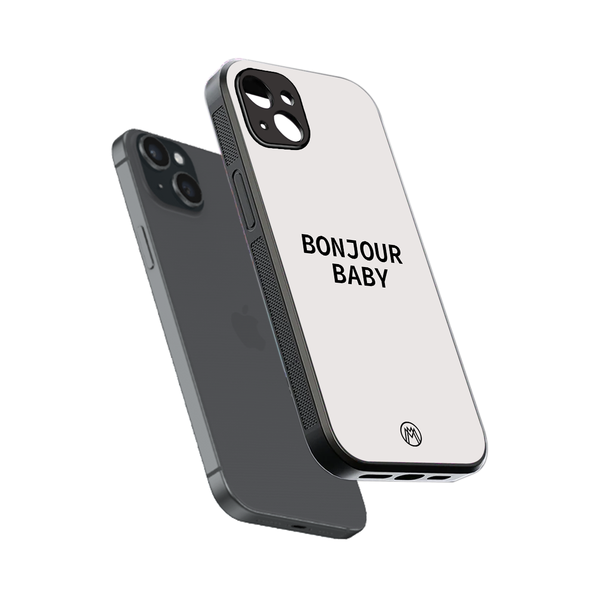 bonjour baby back phone cover | glass case for iphone 15 plus