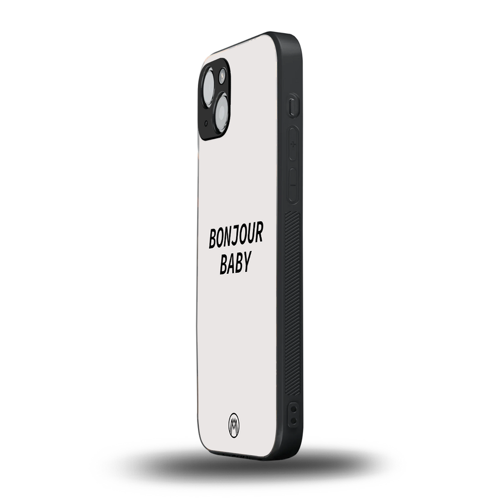 bonjour baby back phone cover | glass case for iphone 14 plus