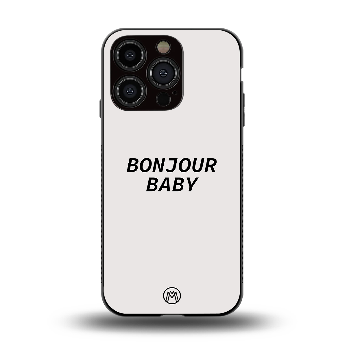 bonjour baby back phone cover | glass case for iphone 15 pro
