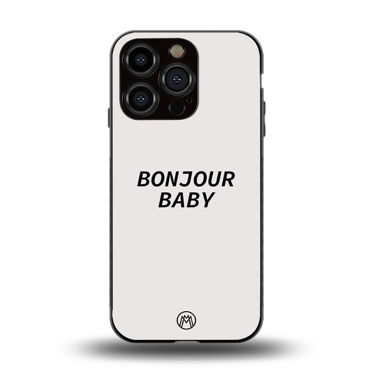 bonjour baby back phone cover | glass case for iphone 15 pro