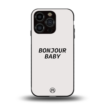 bonjour baby back phone cover | glass case for iphone 14 pro