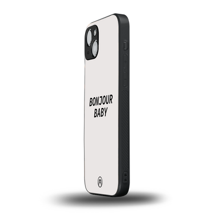 bonjour baby back phone cover | glass case for iphone 15
