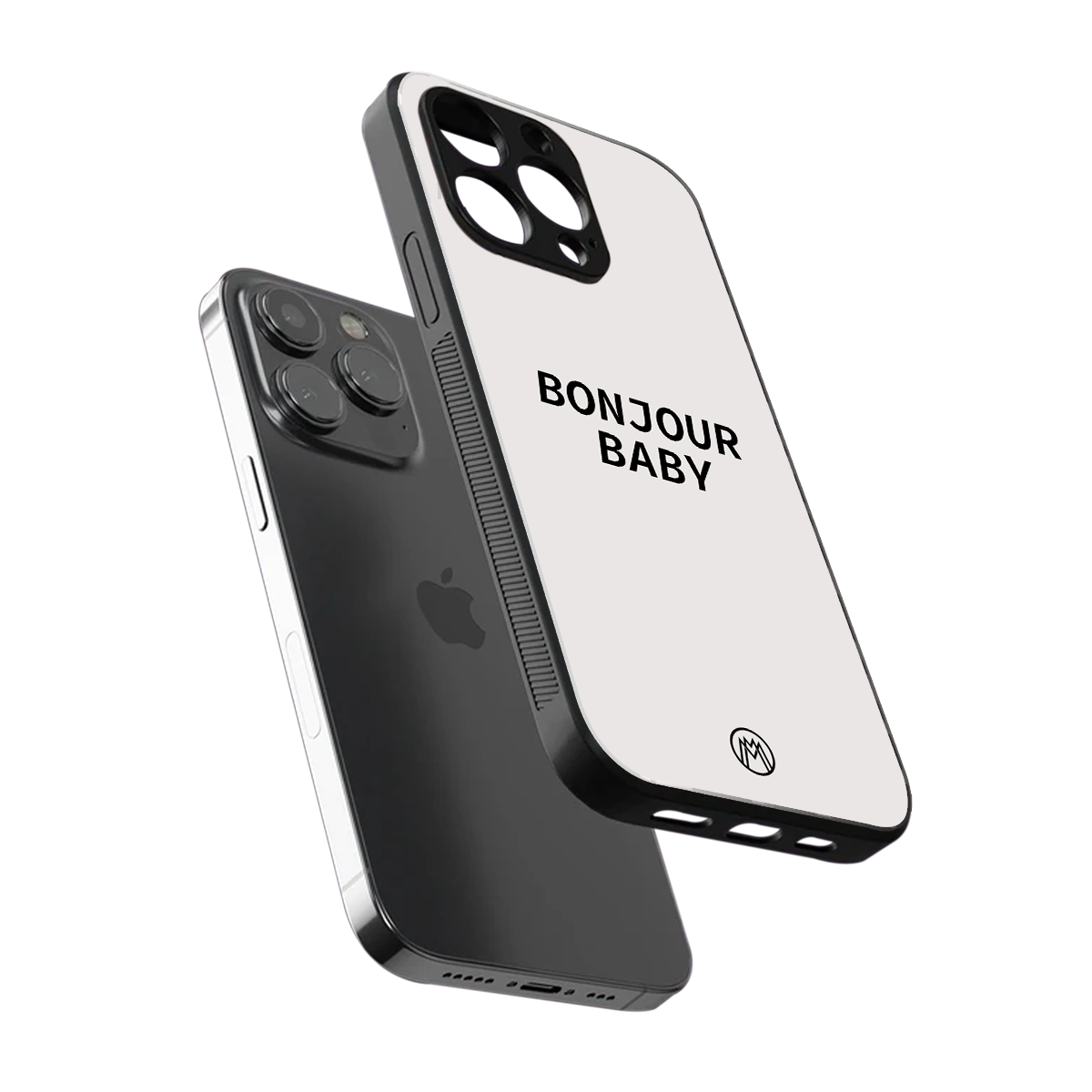 bonjour baby back phone cover | glass case for iphone 15 pro
