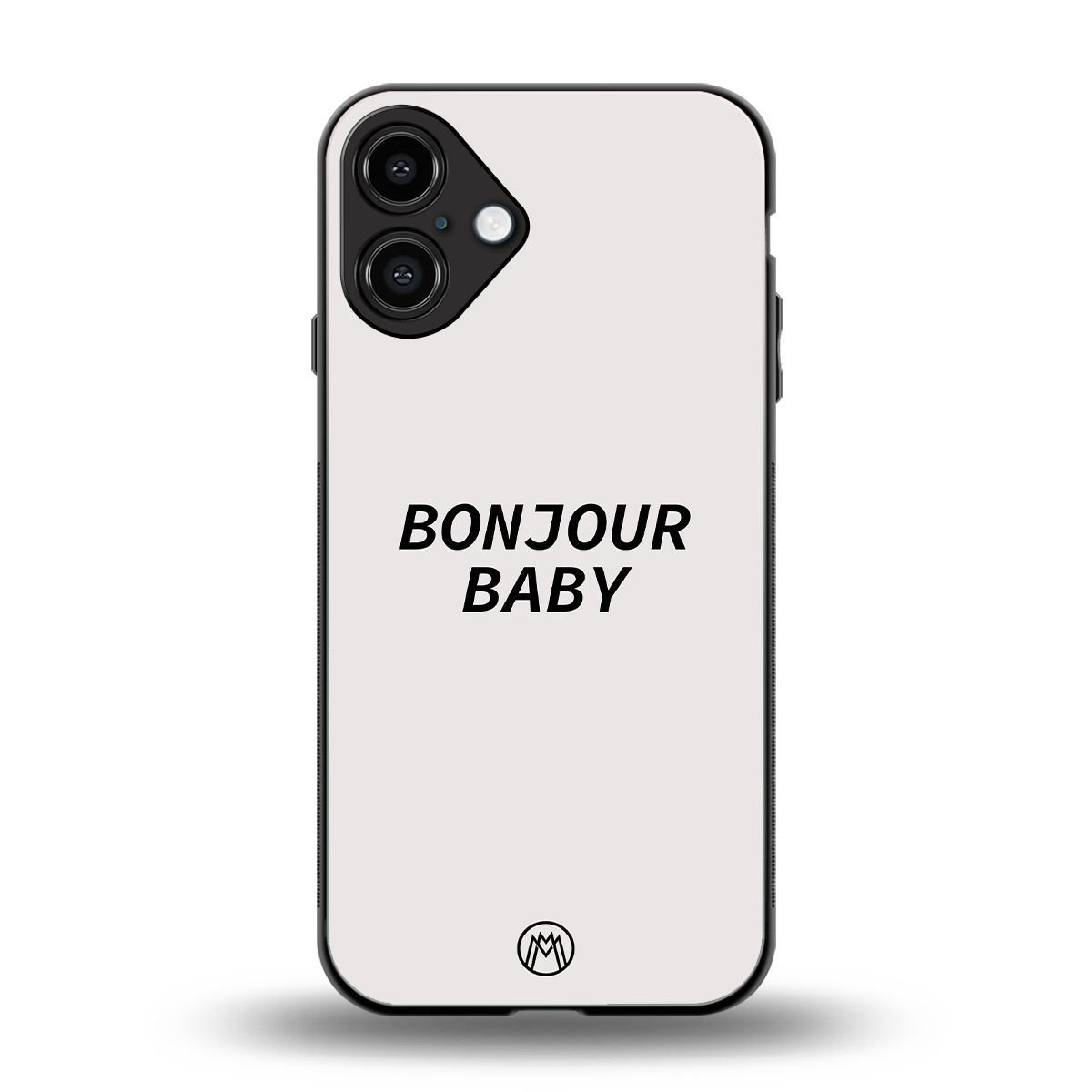bonjour baby back phone cover | glass case for iphone 16 plus