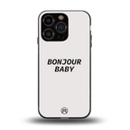 bonjour baby back phone cover | glass case for iphone 16 pro