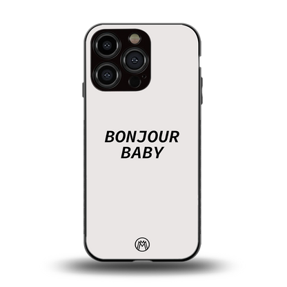 bonjour baby back phone cover | glass case for iphone 16 pro