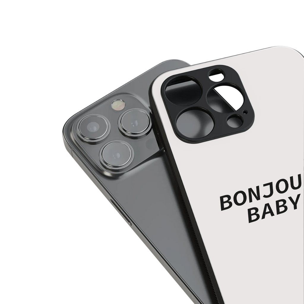 bonjour baby back phone cover | glass case for iphone 16