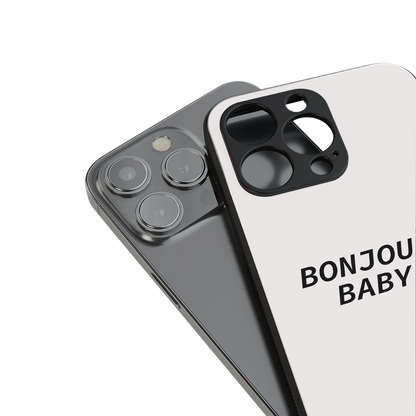 bonjour baby back phone cover | glass case for iphone 15 pro