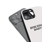 bonjour baby back phone cover | glass case for iphone 16 plus